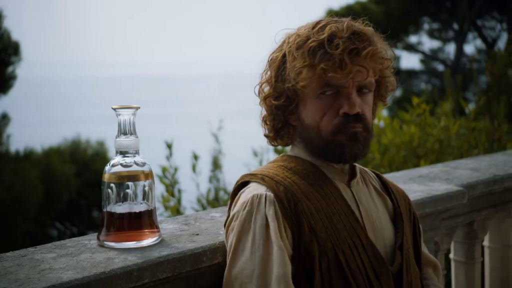 game of thrones s5e1 tyrion and wine